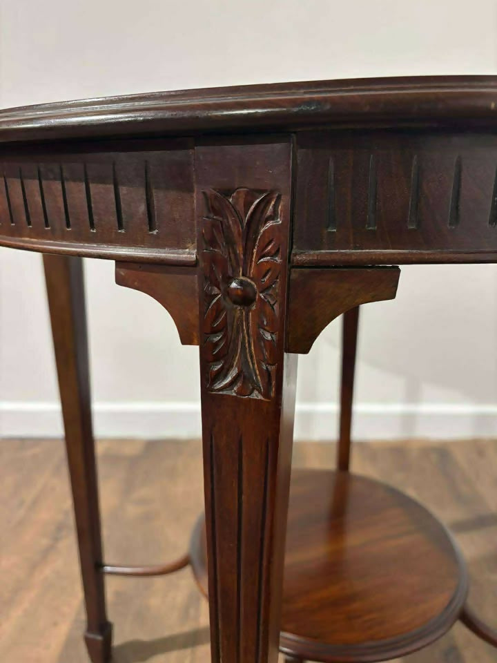 Edwardian Mahogany Circular Window Table