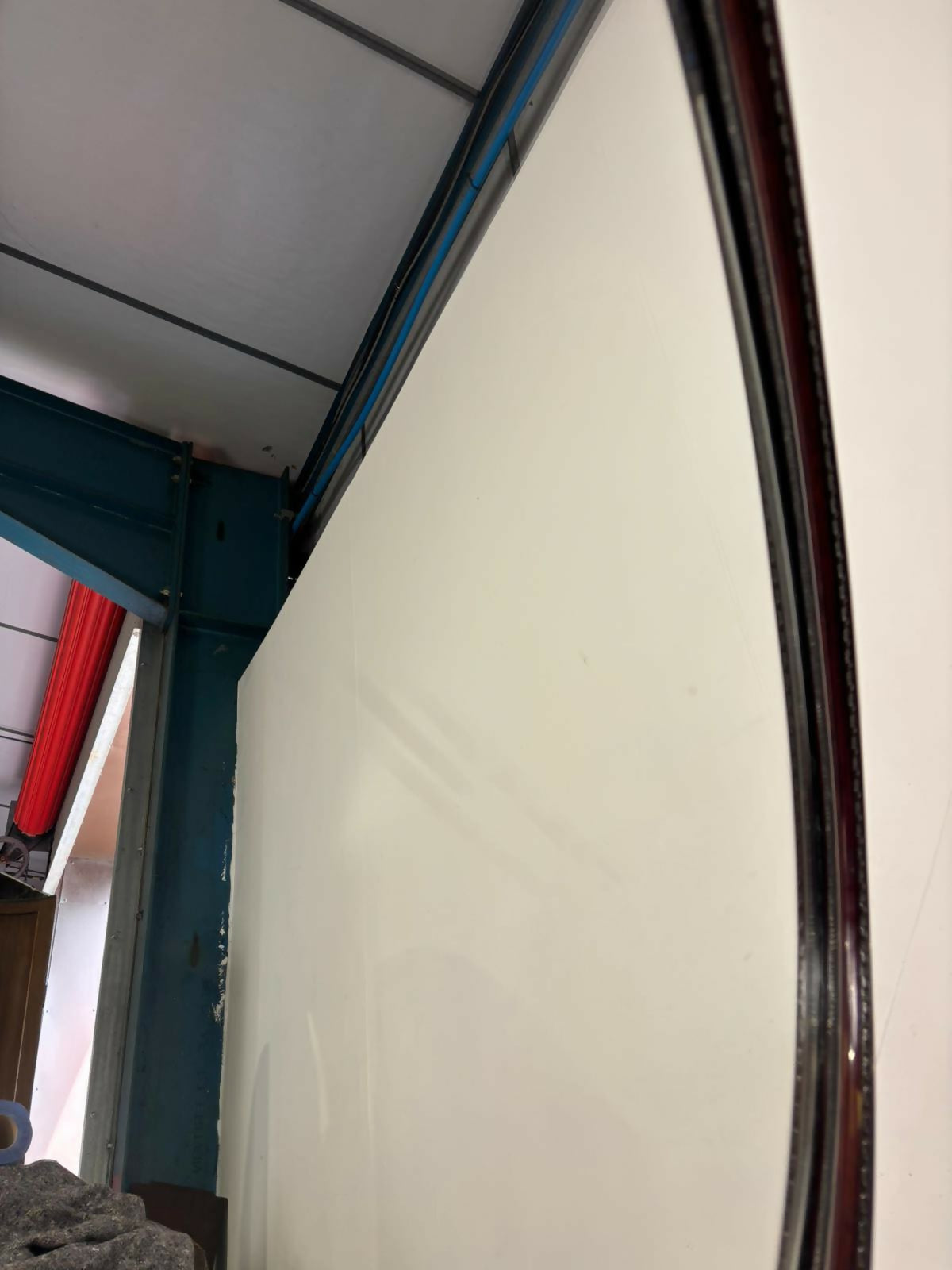 Vintage Mahogany Oval Wall Mirror