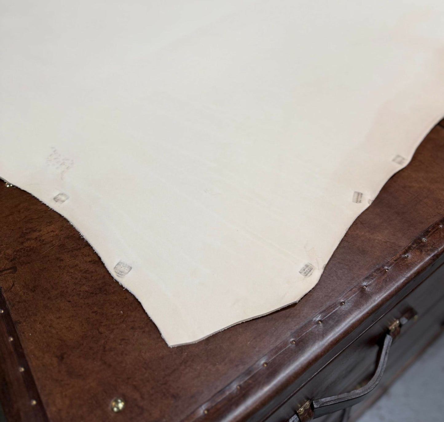 Leather luxury English bedside drawers - Handmade nightstands - Hand dyed bridle - Chestnut brown