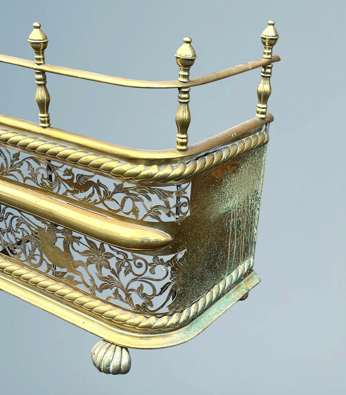 Large 19th Century Brass Fender