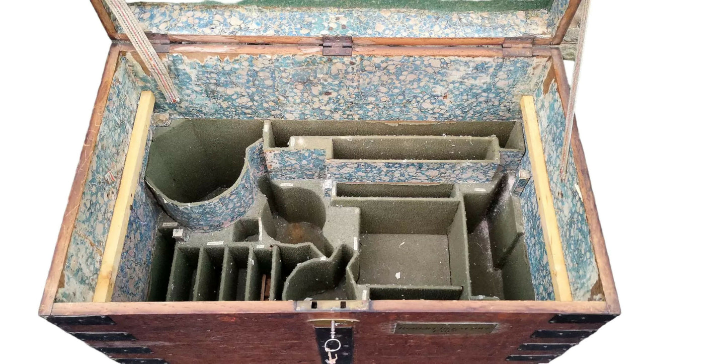 19th Century Oak and Metal Bound Silver Chest