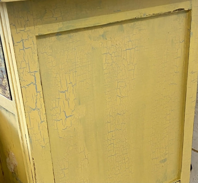 Yellow Buffet Cupboard with Roses