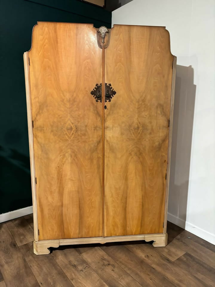Art Deco Ladies Walnut Double Wardrobe9