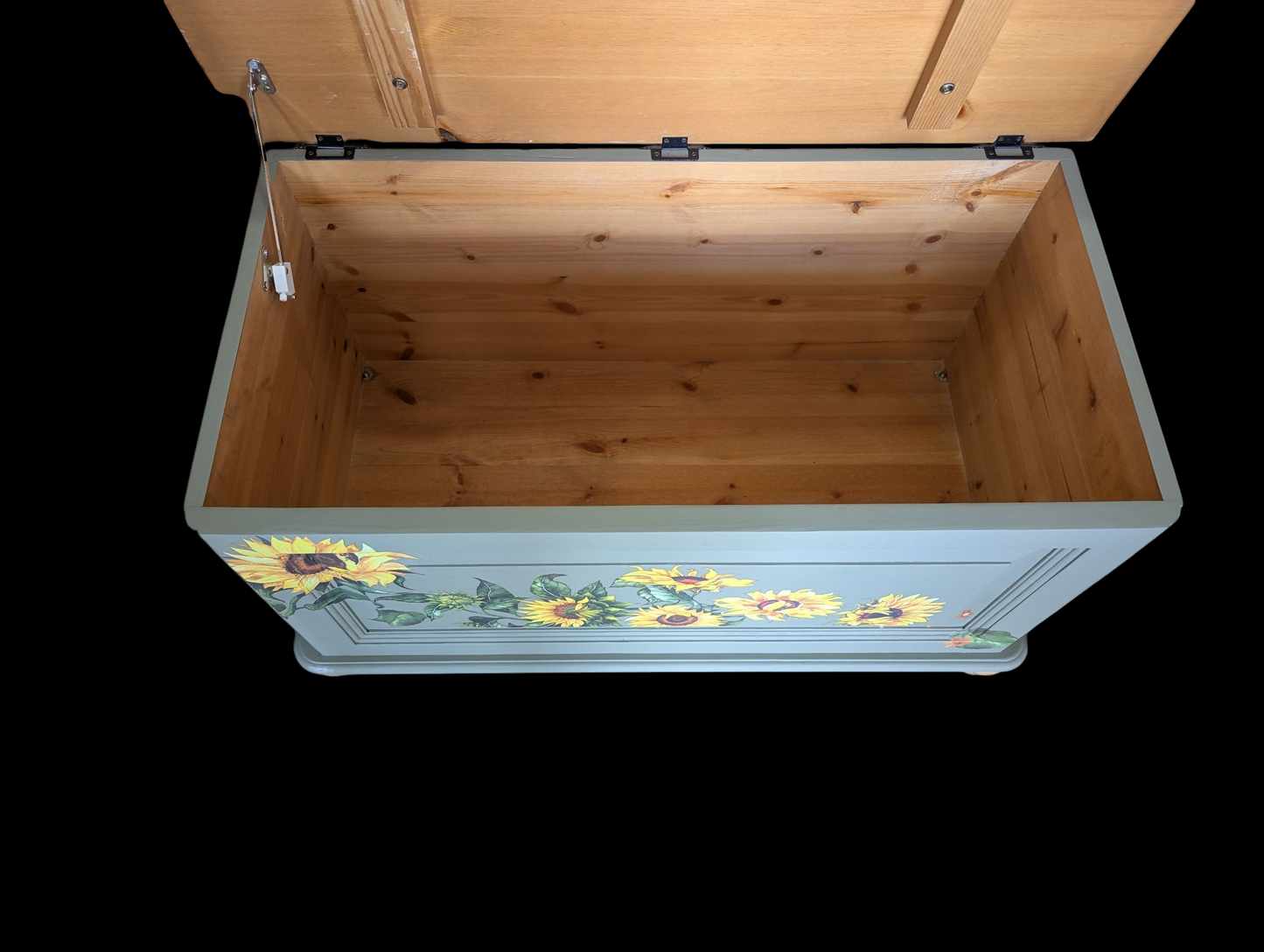Vintage upcycled green blanket box rustic storage coffee table