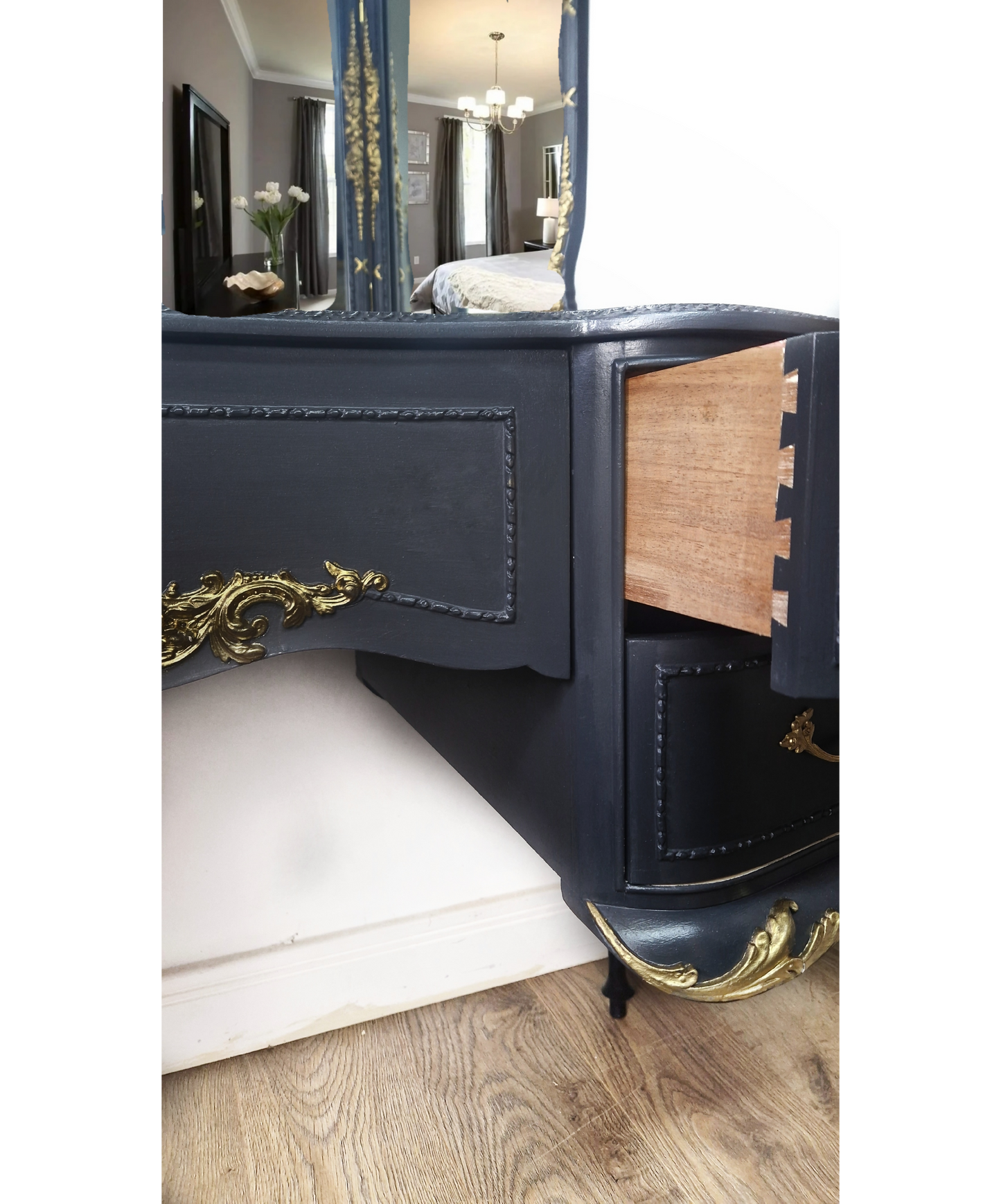 Olympus dark grey dressing table