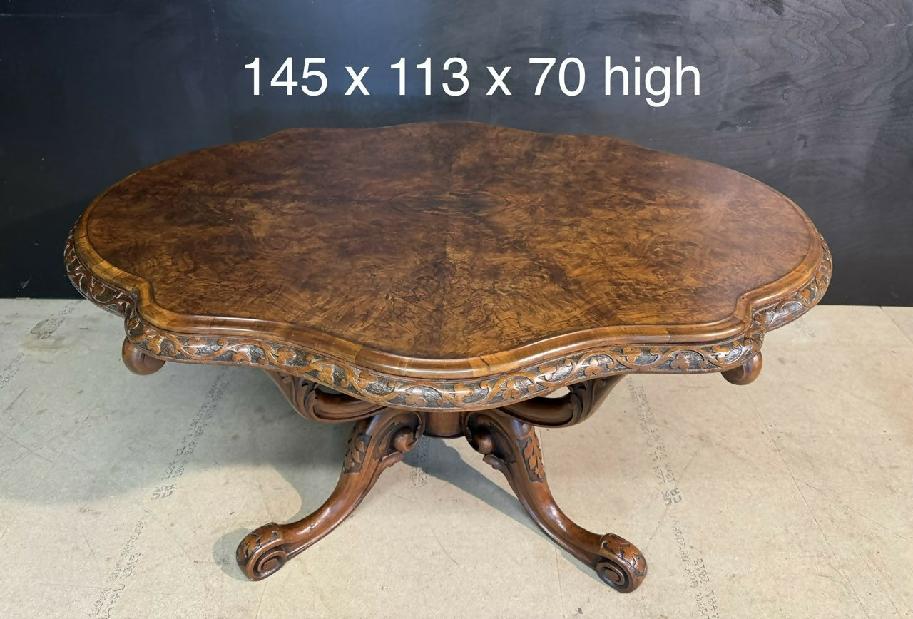 Fine Burr Walnut Centre Table