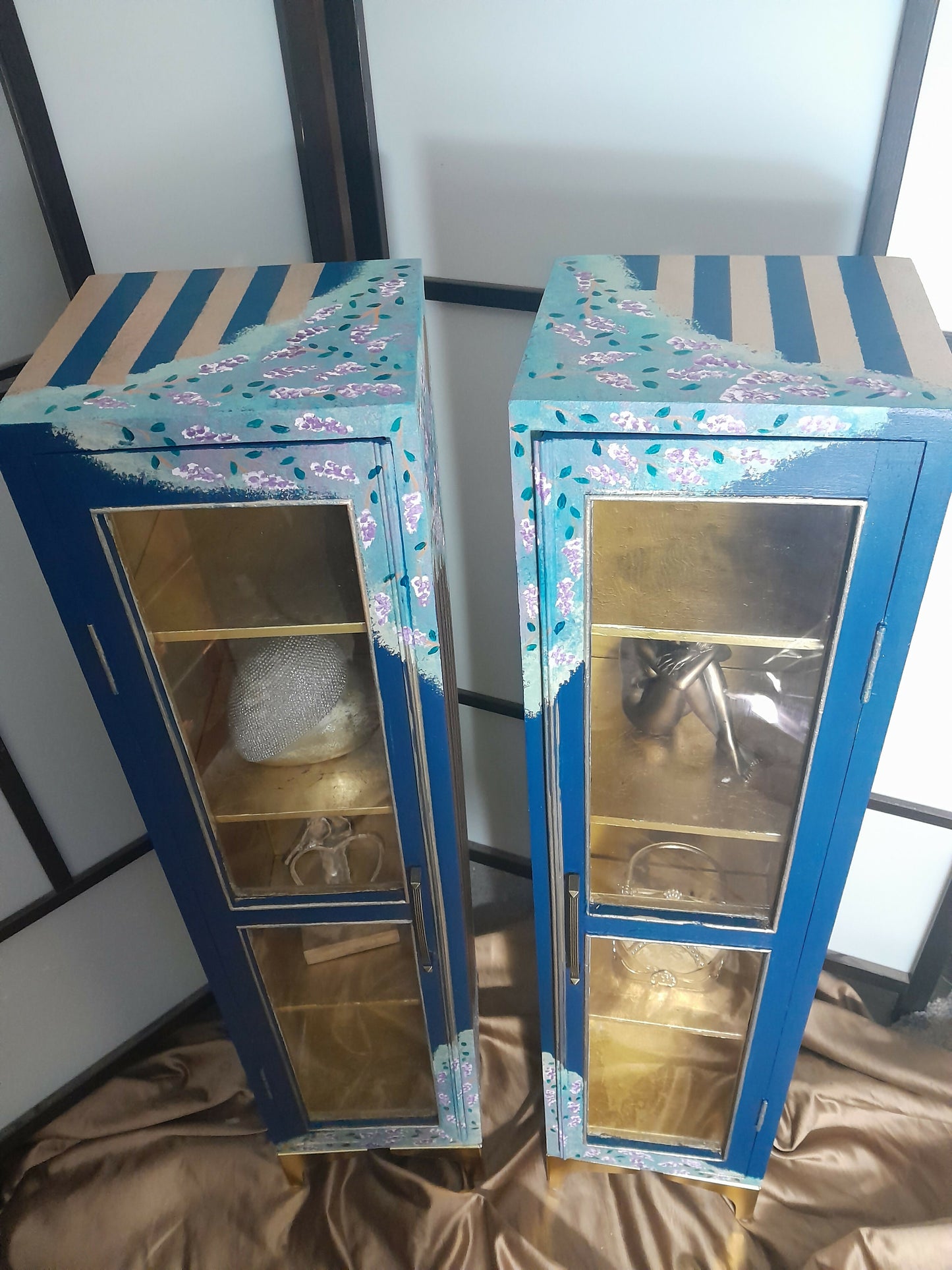 Elegant Peacock Cabinets
