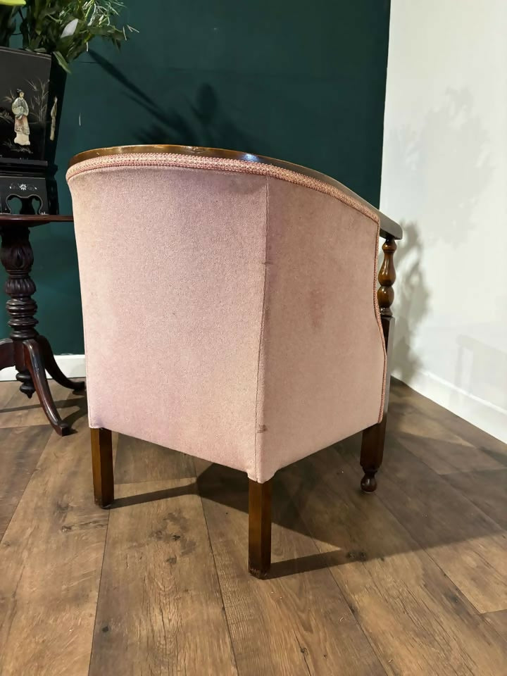 Vintage Oak Tub Arm Chair3
