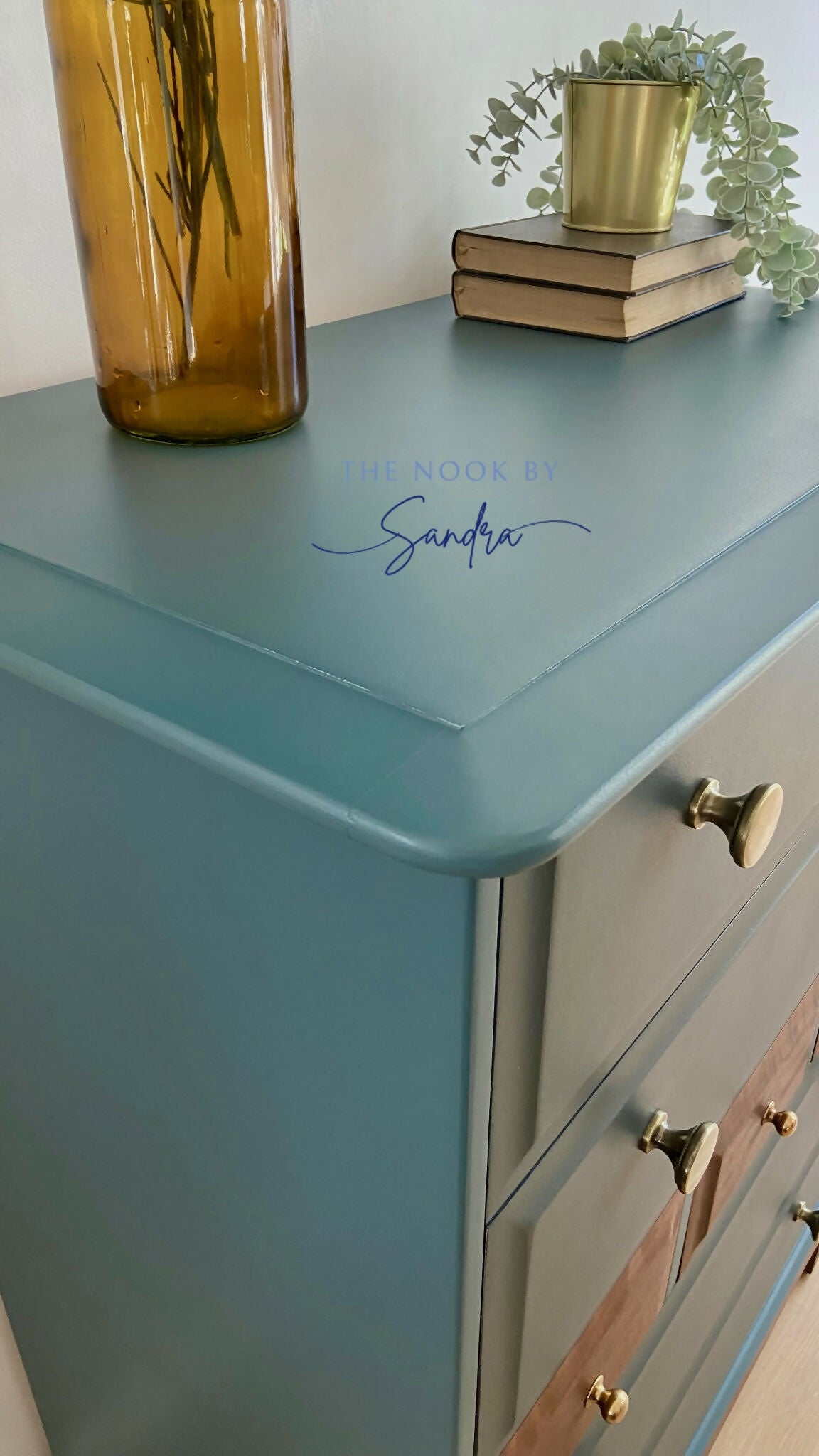 Stag Minstrel Chest of 7 Drawers upcycled in two tones Midcentury Modern