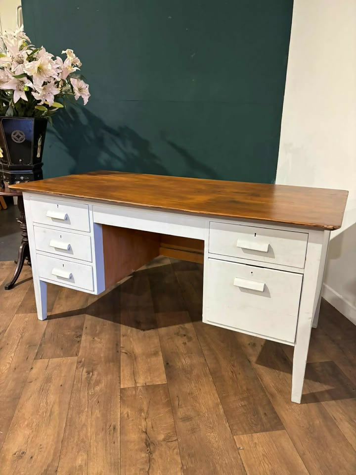 Painted Vintage Teachers Deskn