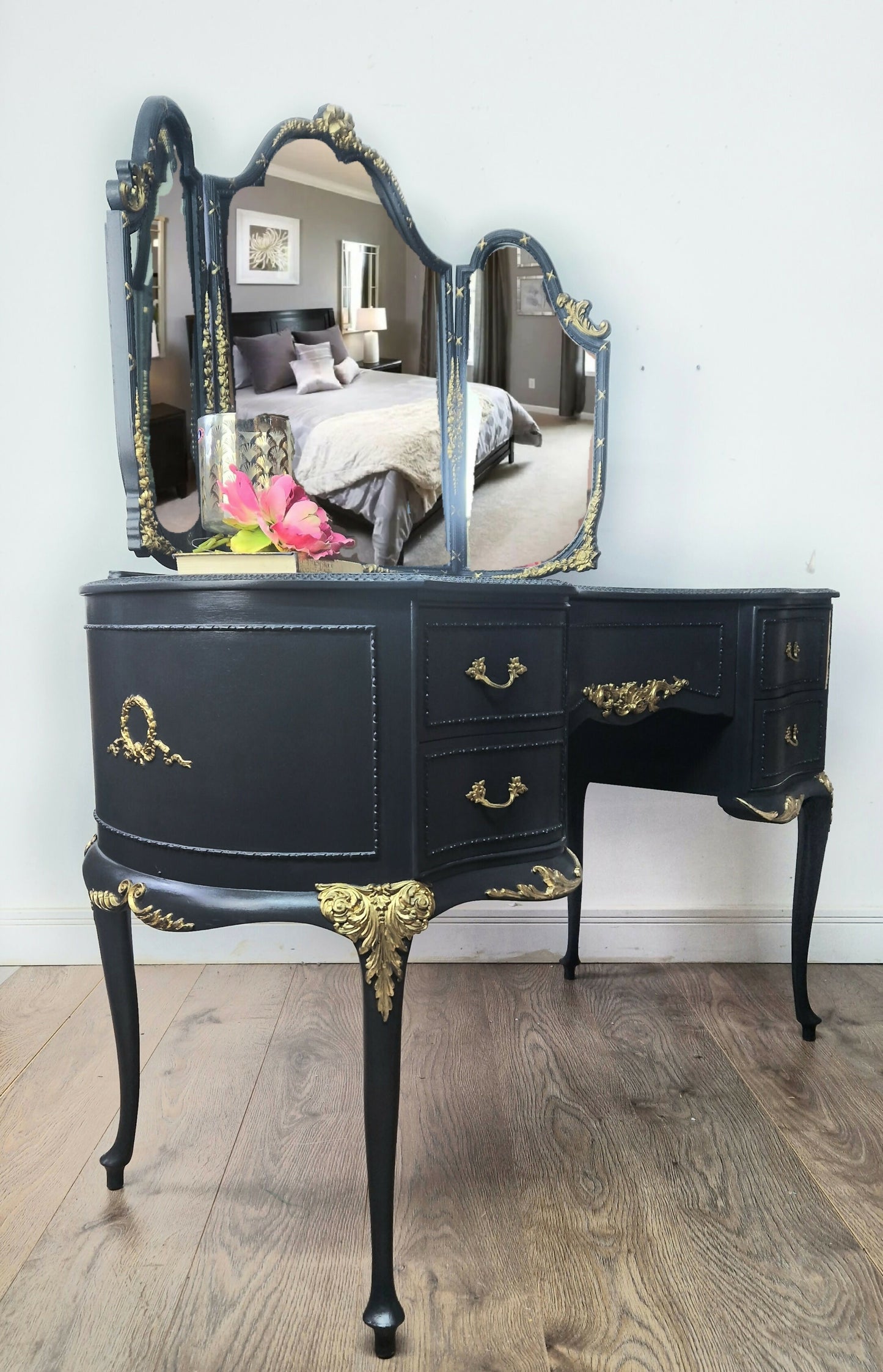 Olympus dark grey dressing table