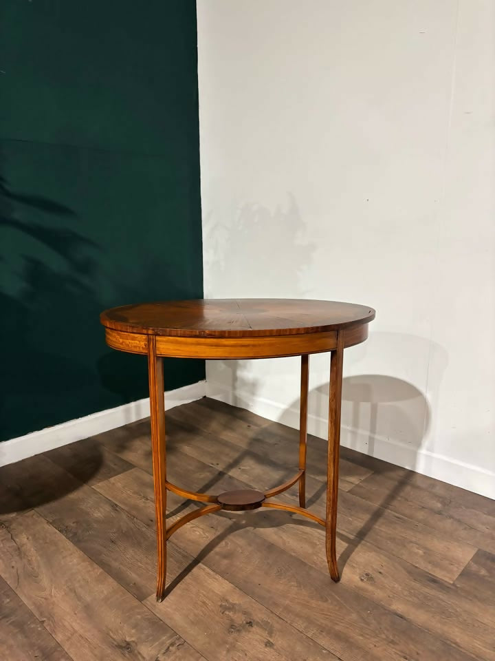 Edwardian Inlaid Oval Window Side Table88