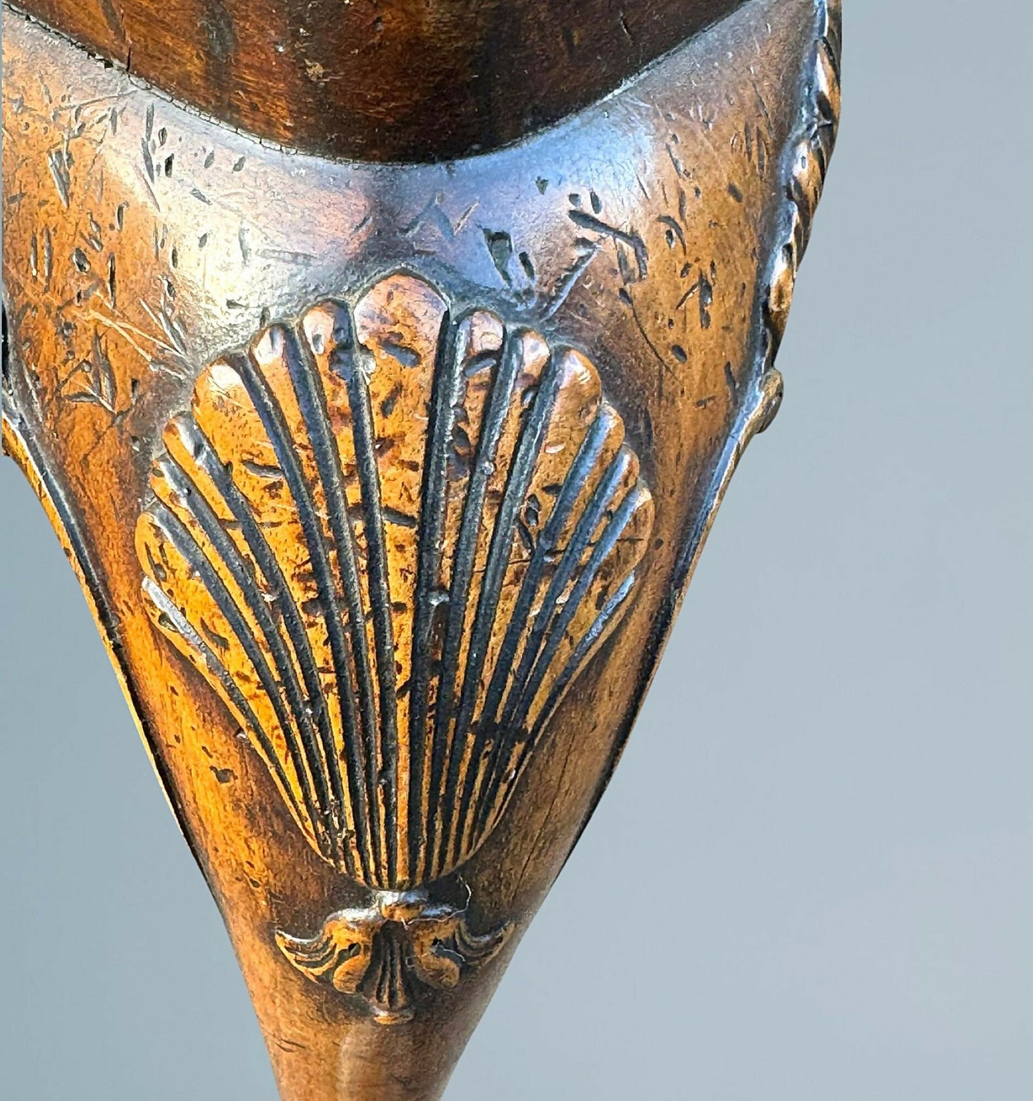 A Carved George1st Style Walnut Armchair / Antique Desk Chair