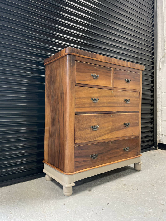 Victorian solid wood chest of drawers
