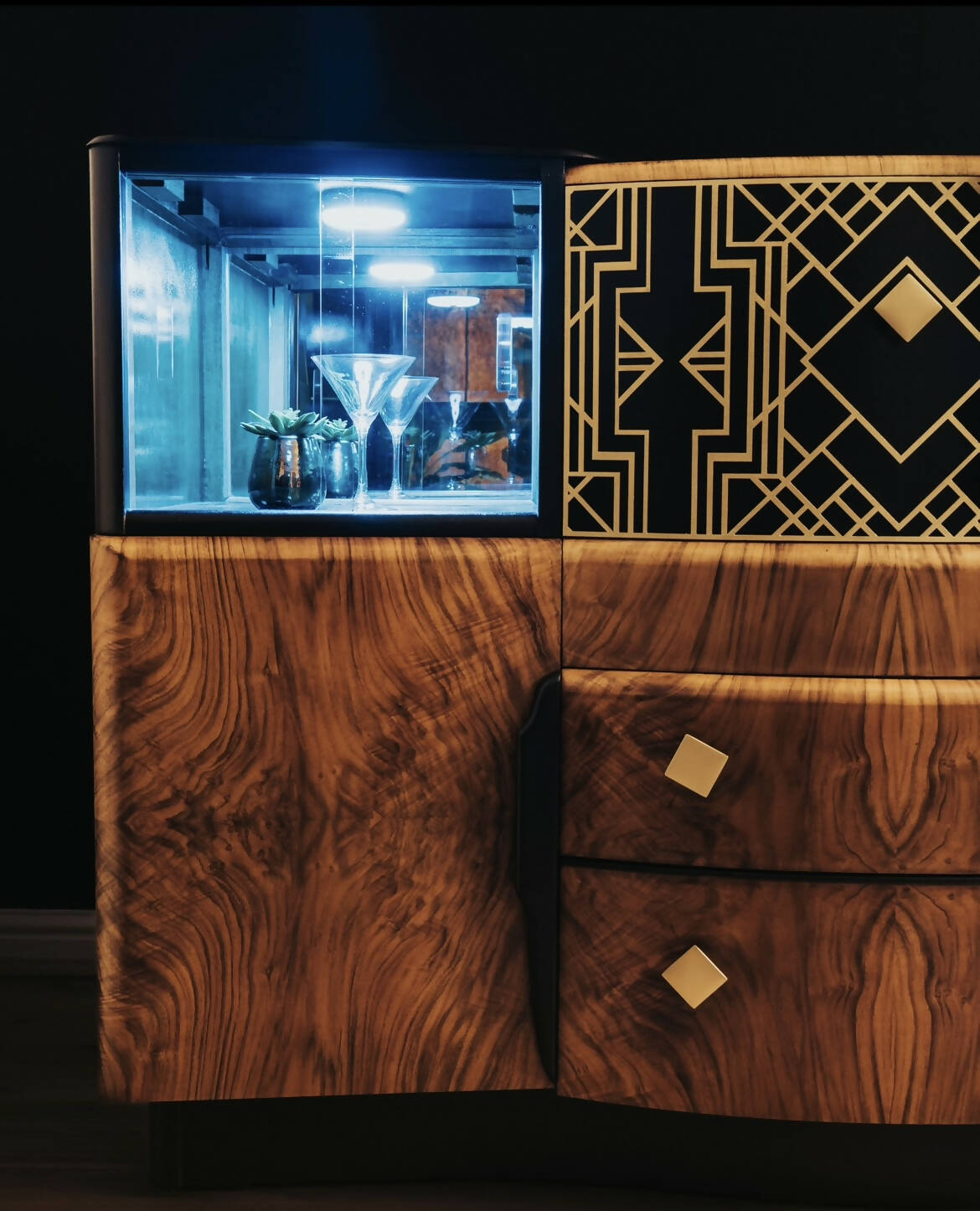 Extra Wide Art Deco Sideboard