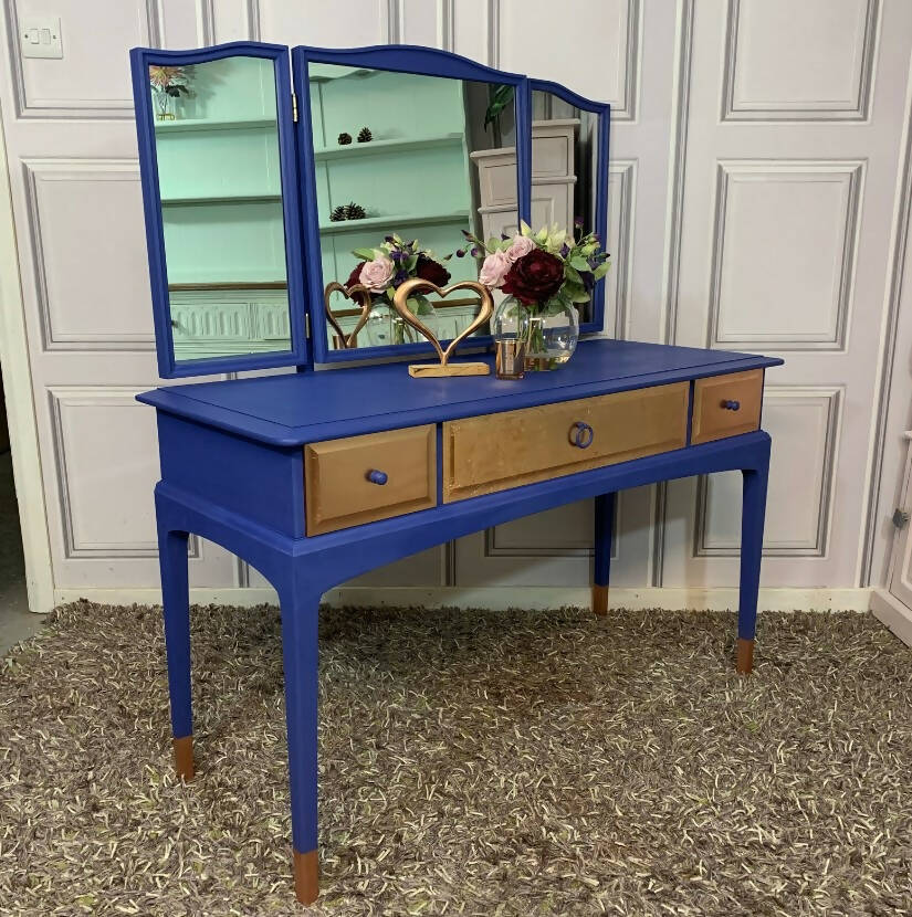 Navy Stag Vintage Console Table / Dressing Table