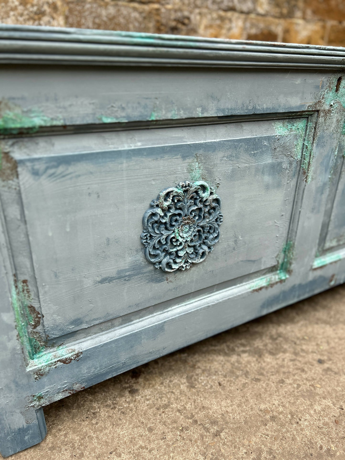 Blue Vintage Ottoman / Bed Box