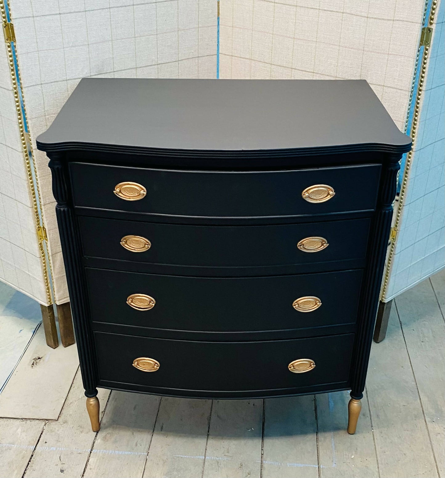 Painted Black Chest of Drawers ‘Louis’