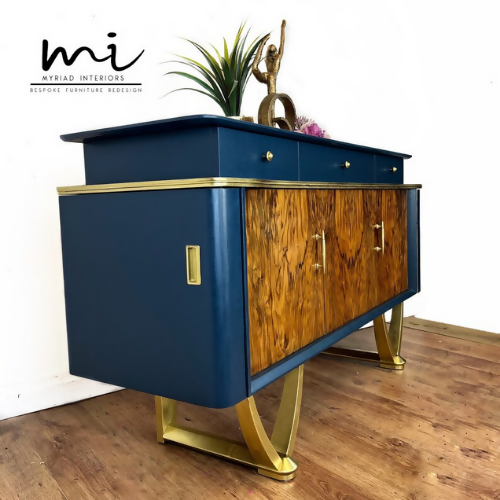 Refurbished vintage Beautility sideboard, drink cabinet, cocktail credenza, upcycled mid century buffet, dresser - SOLD commissions available