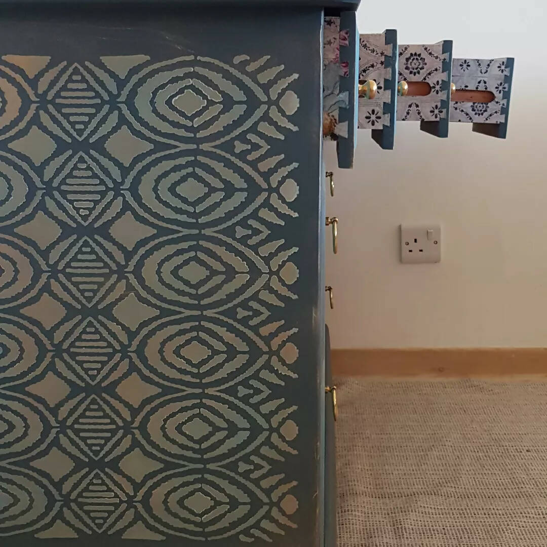 Large Vintage Stag Chest of Drawers