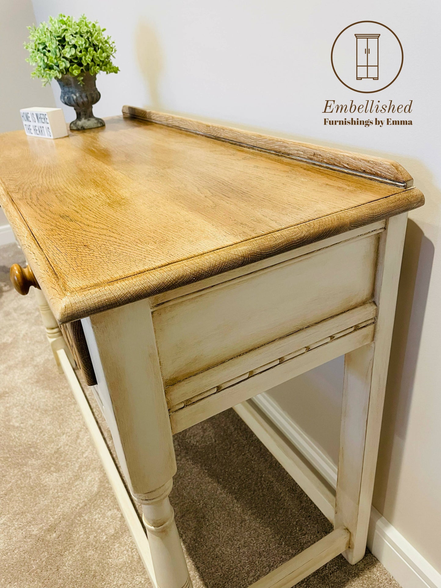 Carved Oak Console Table (SOLD)