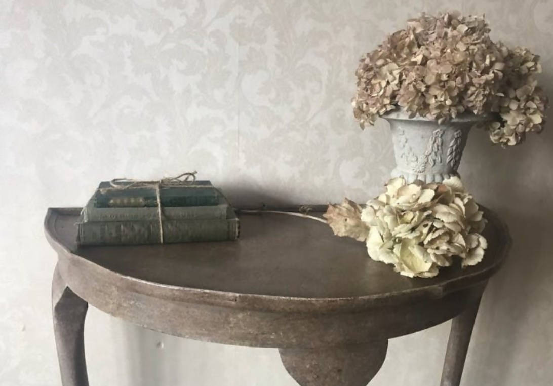 Grey Demi-lune Table / Hallway Table