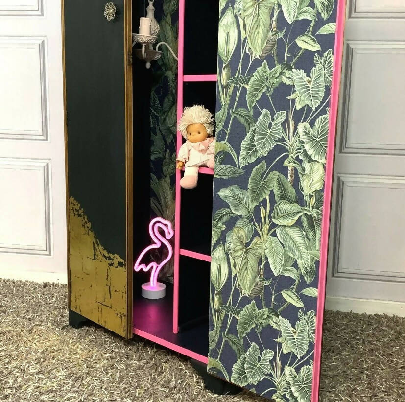 Painted Art Decor Wardrobe with a Modern Twist Commissions Welcome Botanical Theme Wardrobe