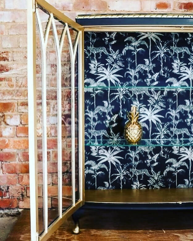 Black Art Deco Display Cabinet