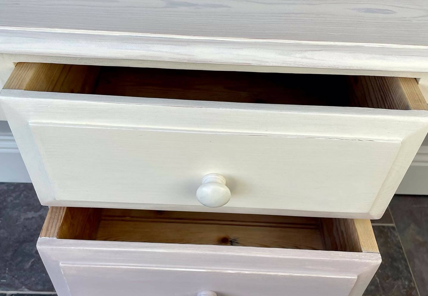 SOLD Hand Painted Pine Dressing Table
