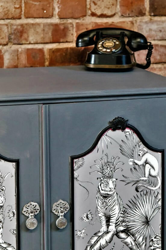 SOLD Stunning Blue Vintage Cabinet