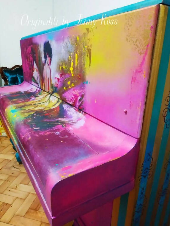 handpainted piano for commission upcycle your piano upcycled piano