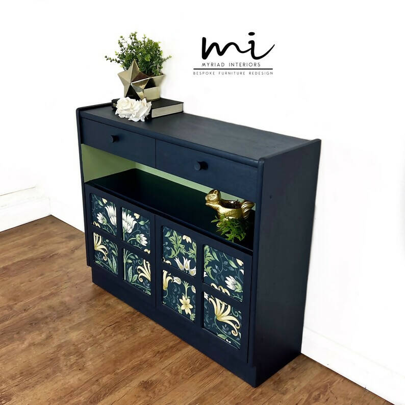 Vintage Maximalist Black Stag Drawers