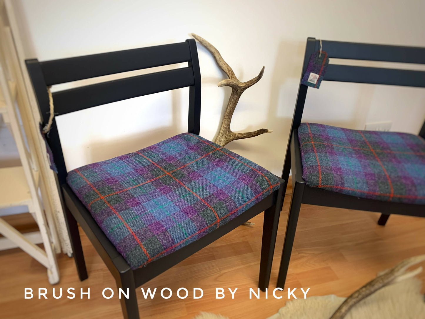 Harris Tweed Mid Century Chairs