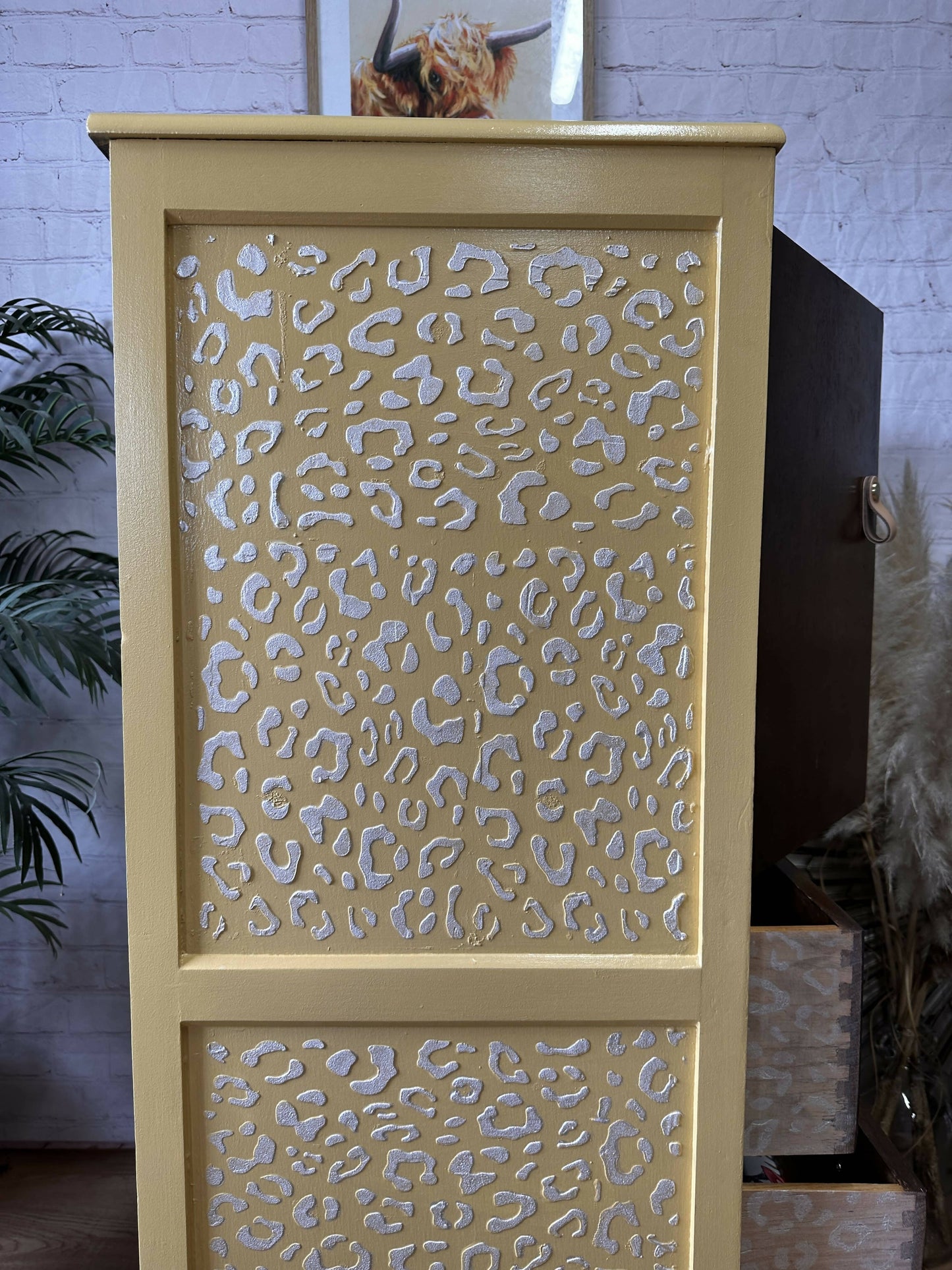 Hand-painted cabinet, Tallboy, Linen Cupboard, Linen Press, Upcycled Cupboard, Bedroom Storage, Kitchen Storage - MADE TO ORDER