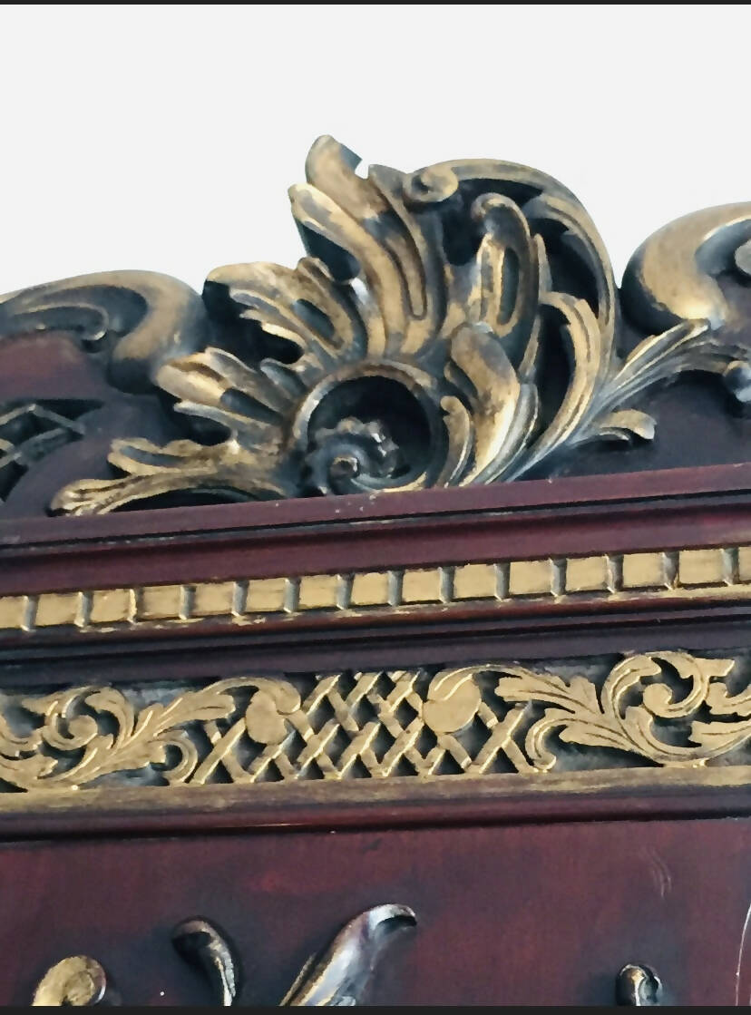 Edwardian Dresser, sideboard, display cabinet, cocktail cabinet. Renovated, gilded. Antique sideboard, Show stopping buffet.