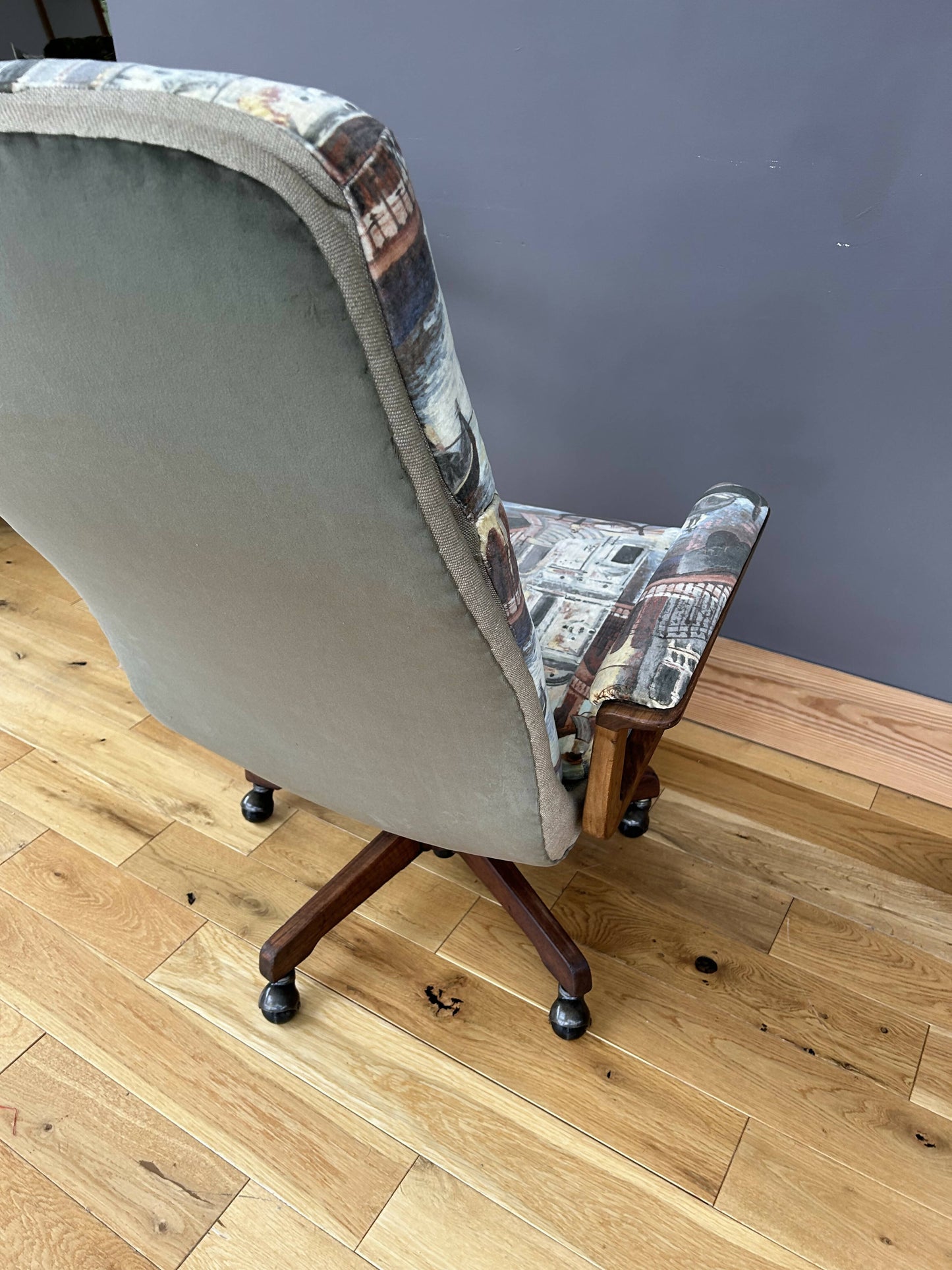 Mid Century German 1960s Christof Stoll for Sedus reclining swivel chair- new upholstery