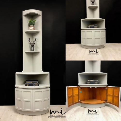 Retro mid century modern Nathan corner unit, drinks cabinet - choose your colour
