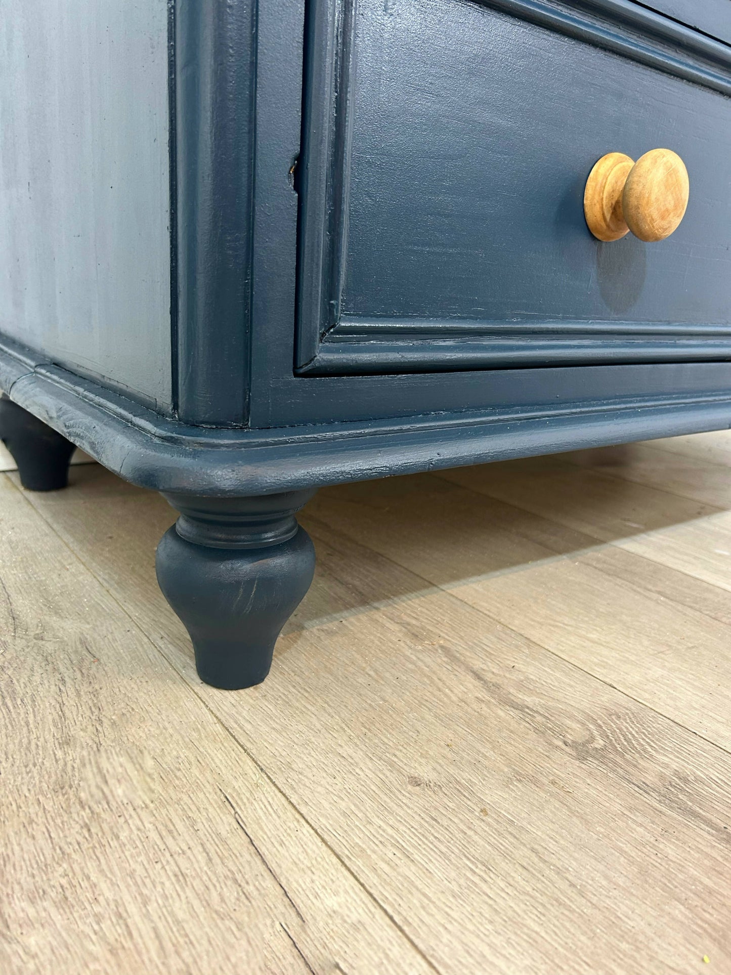 Blue Rustic Pine Chest of Drawers