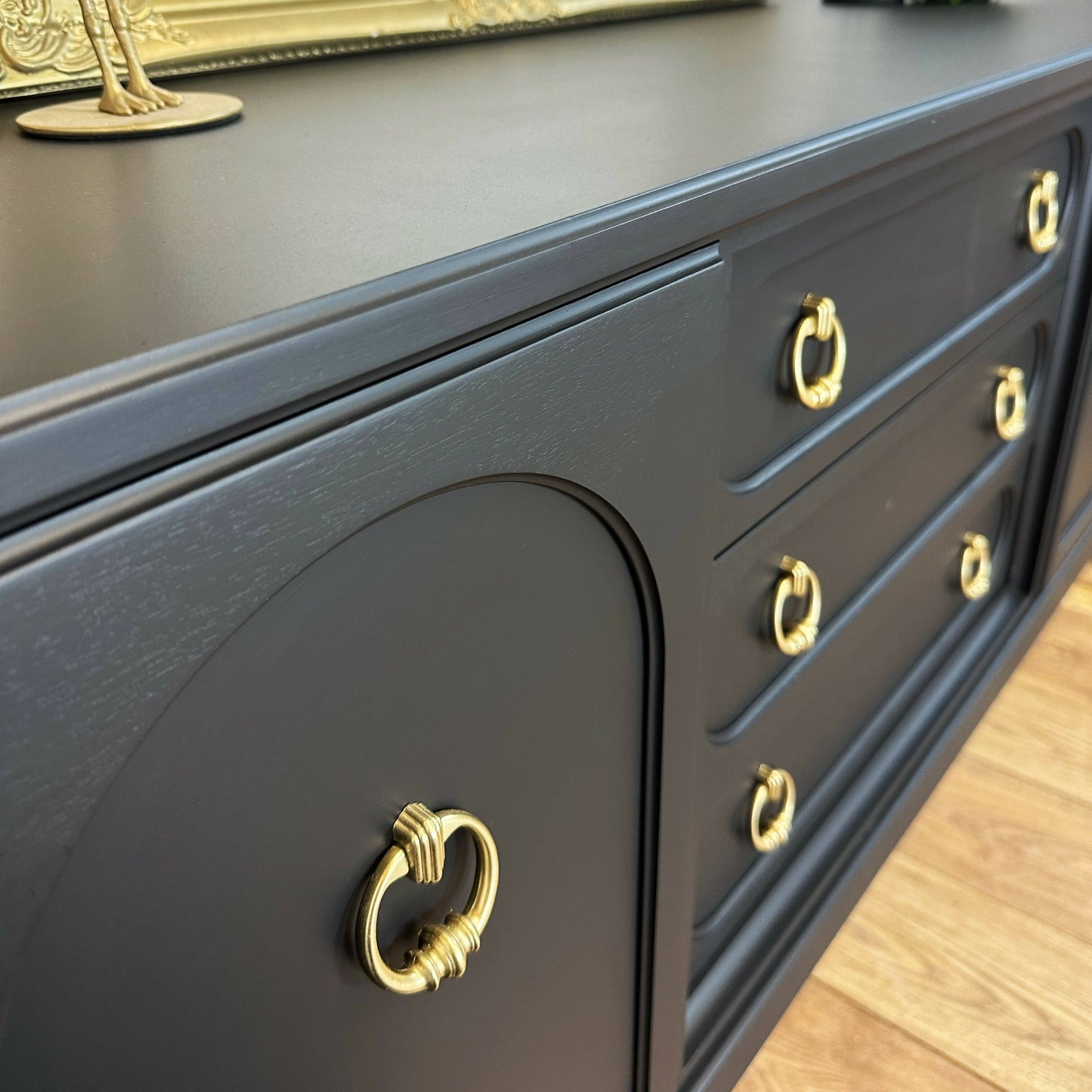Commissions available - Large Rare G Plan Arcadia sideboard in black, dresser, console, cupboard, cabinet, TV media unit