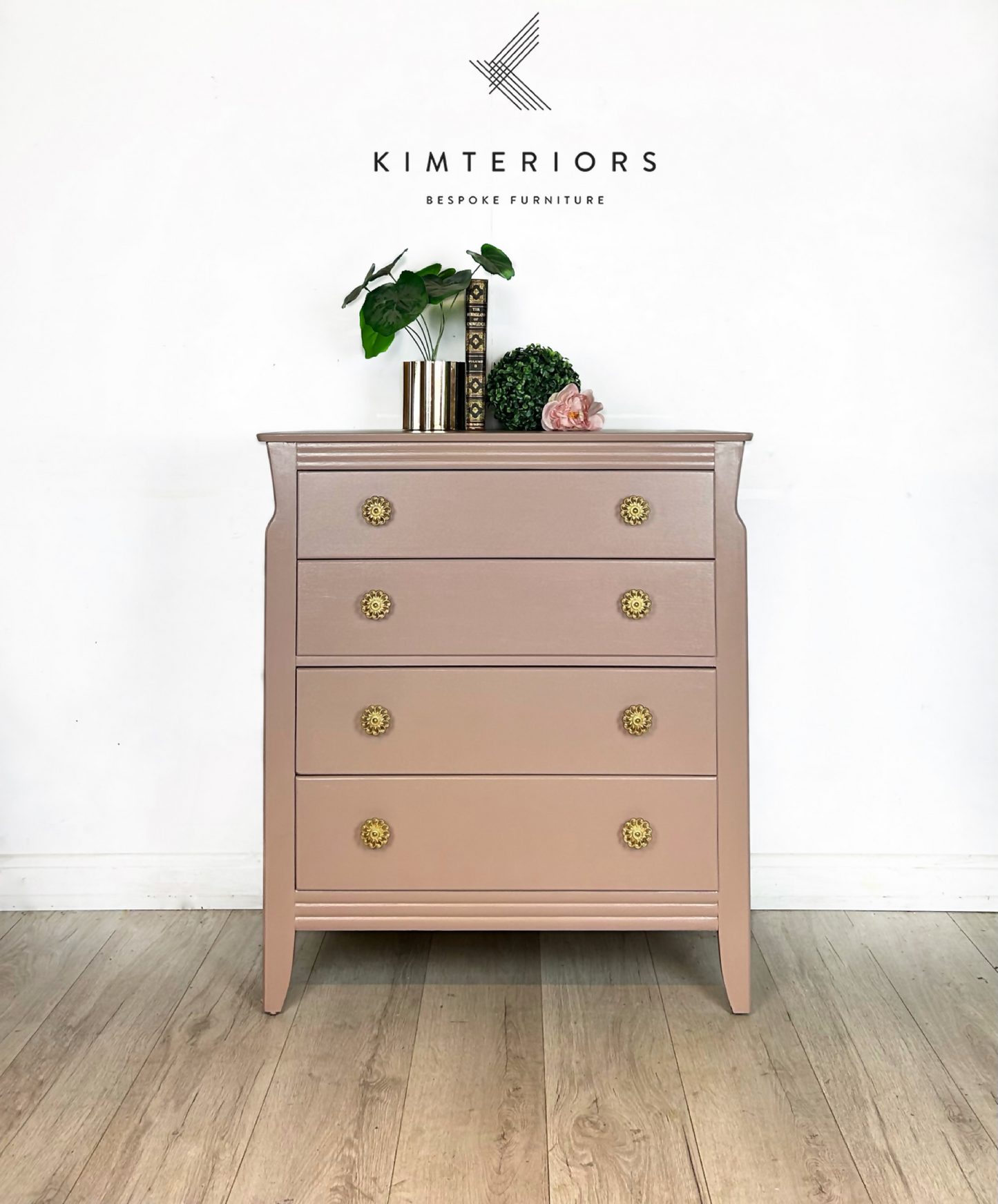 Pink Lebus Chest of 4 Drawers