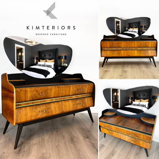 Black and Gold Dressing Table