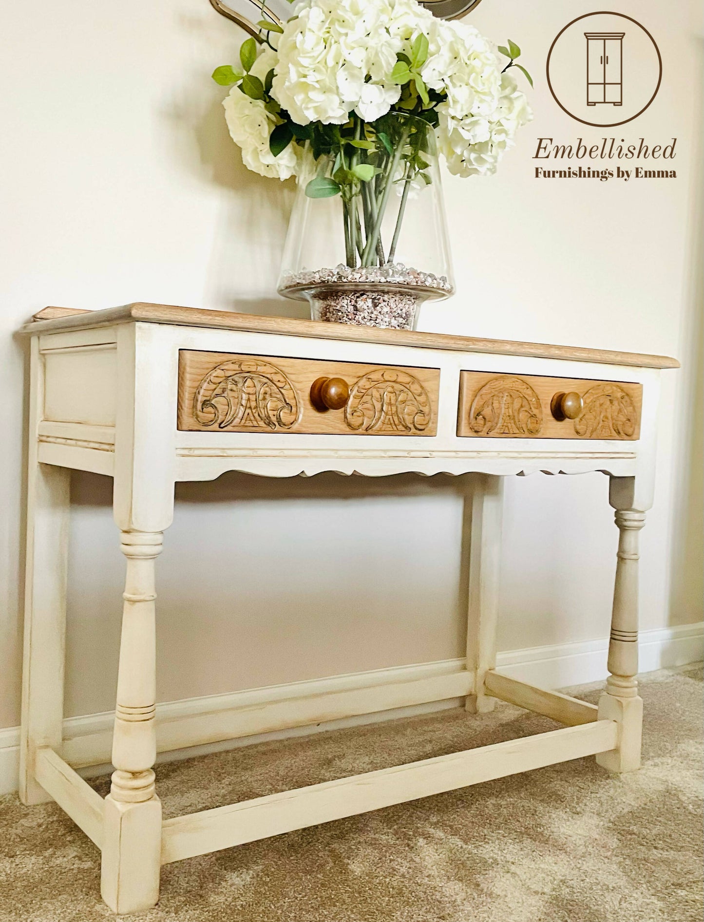 Carved Oak Console Table (SOLD)