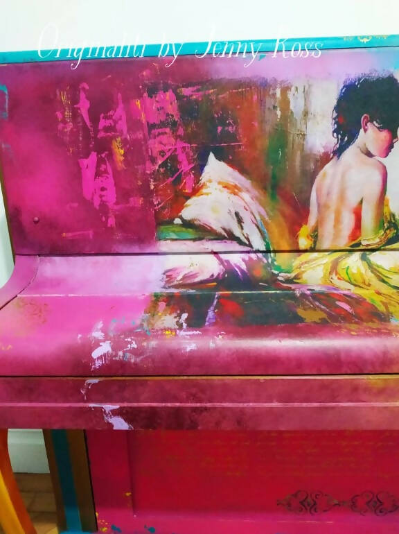 handpainted piano for commission upcycle your piano upcycled piano