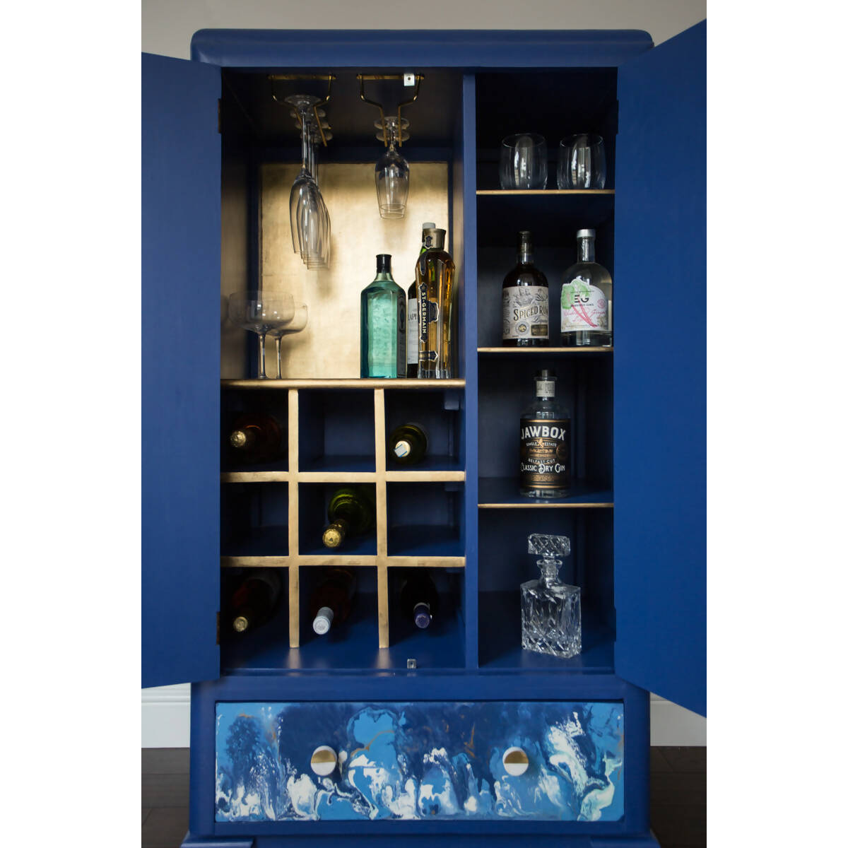 Marbled 'Bardrobe' - Wardrobe Converted Into Drinks Cabinet