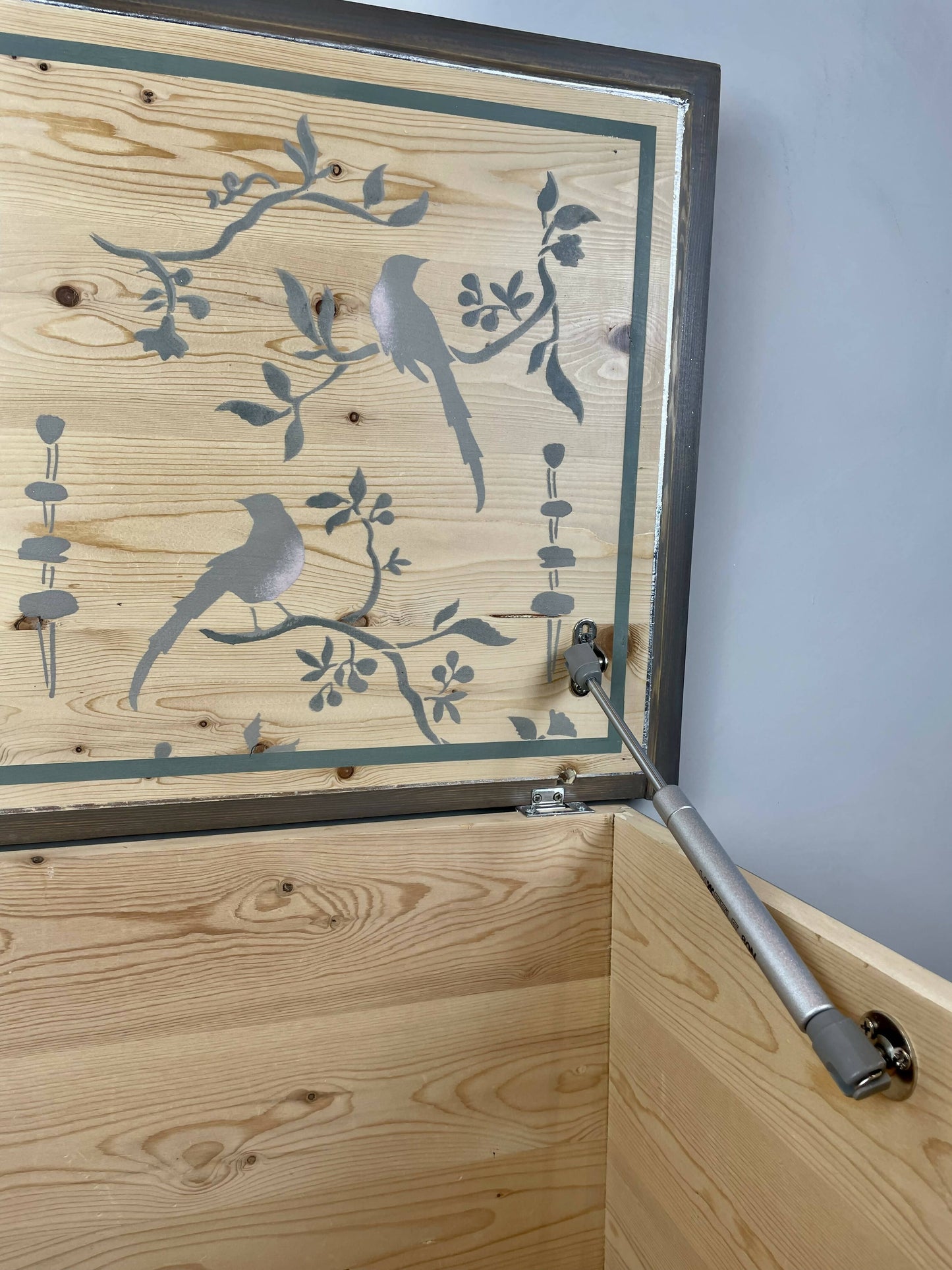 Hand Painted Pine Blanket Box