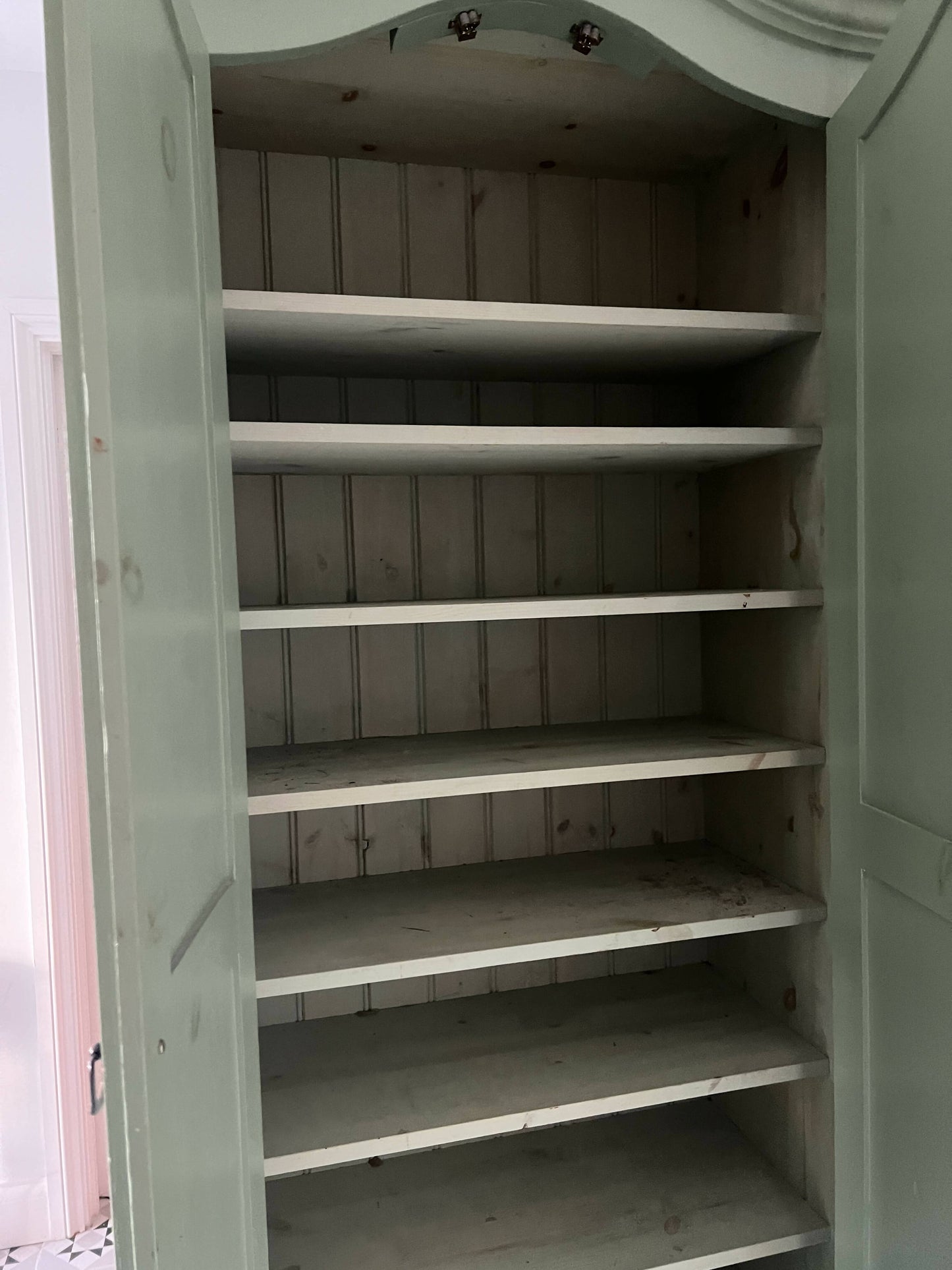 Beautiful Painted Pine Storage Cupboard