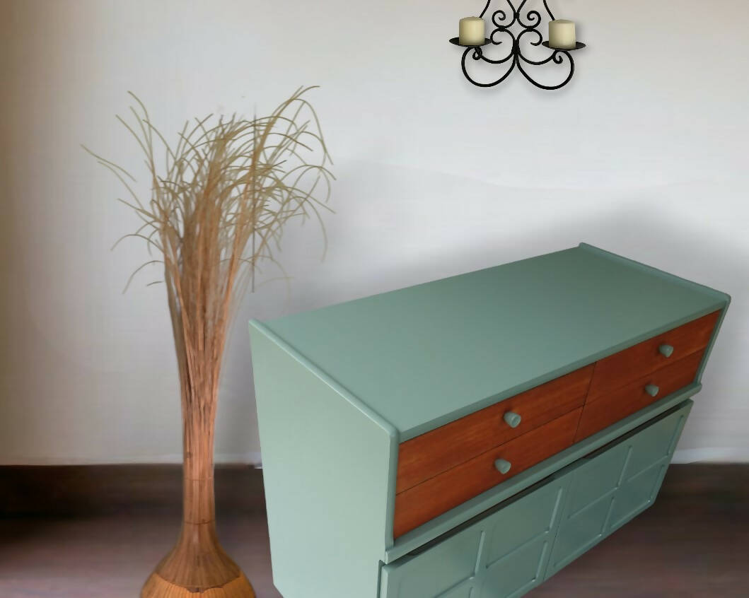 Nathan Squares Green Drinks Cabinet / Sideboard