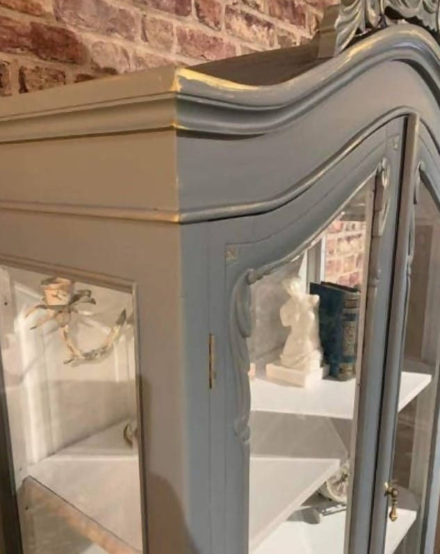 Gustavian French vintage armoire Louis style display cabinet - similar items available