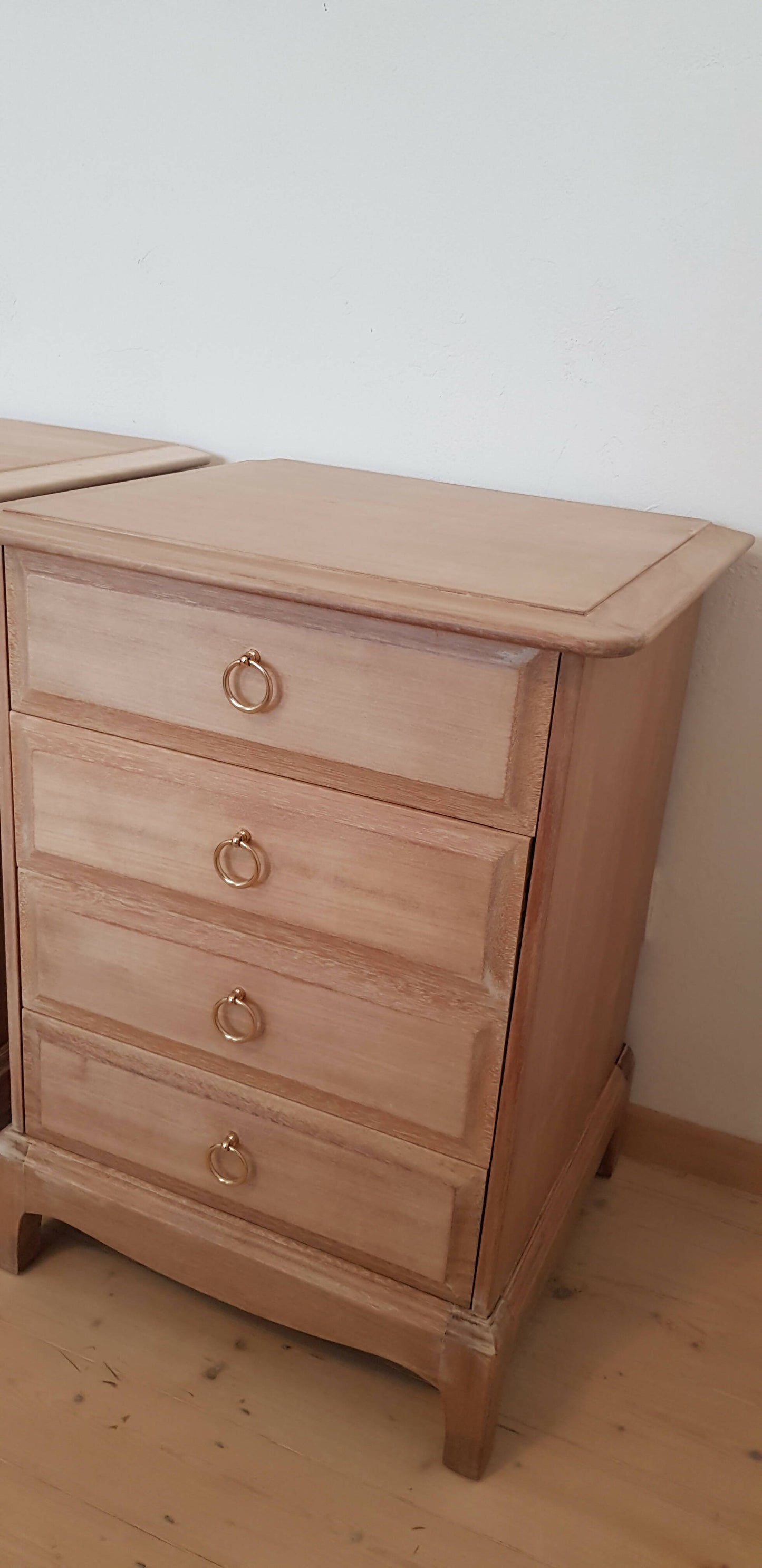 Stag Minstrel rustic, weathered style bedside table, Stag drawers natural colour