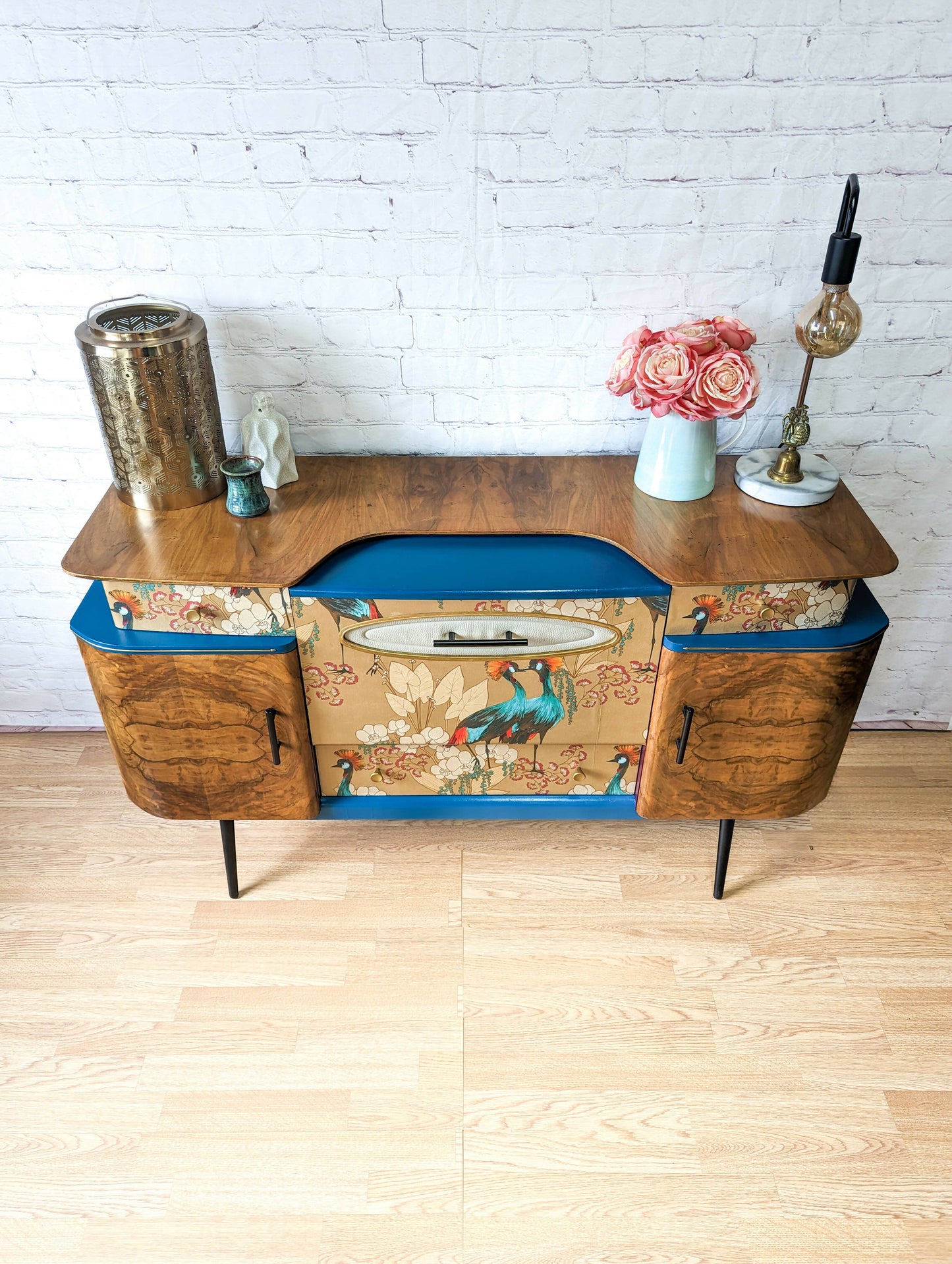 Mid-Century Beautility Drinks Cabinet, Vintage Walnut Cocktail Bar, Art Deco, Statement MADE TO ORDER